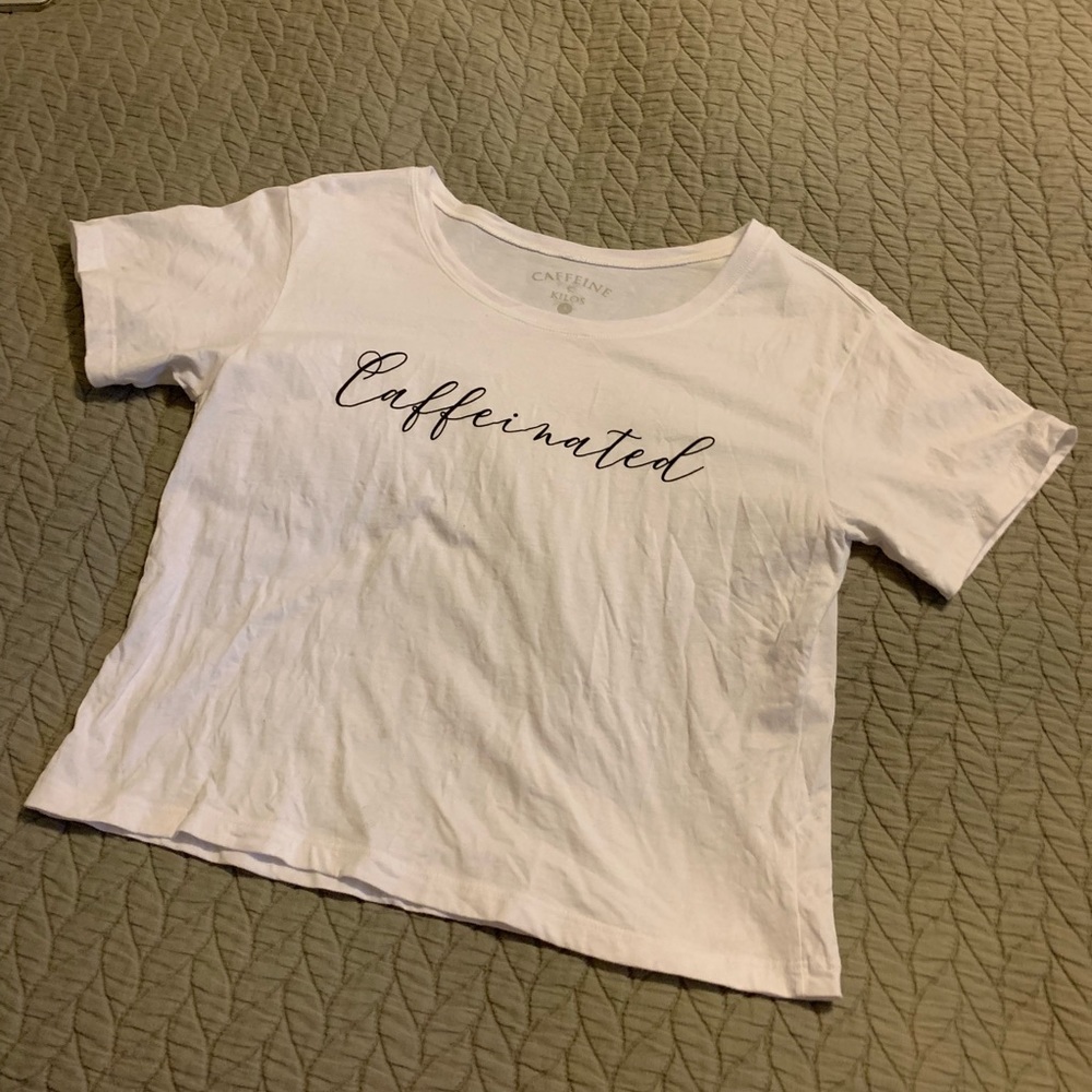 Caffeine & Kilos crop shirt